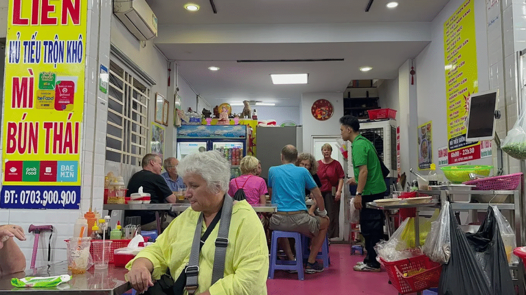 The food house is airy and clean